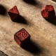 Kości RPG Krasnoludzkie Czarno-czerwone (7)