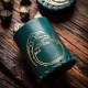 Dragon Emerald & gold Leather Dice Cup
