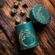 Dragon Emerald & gold Leather Dice Cup