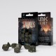 Kości RPG Runiczne Butelkowo zielono-złote