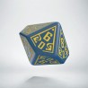 D100 Arcade Blue & yellow die
