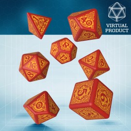 Virtual Dragon Slayer Red & Orange Dice Set VTT