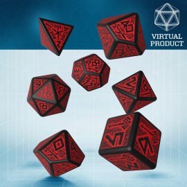 Virtual Dwarven Black & red Dice Set VTT