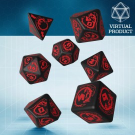 Virtual Dragons Black & red Dice Set VTT