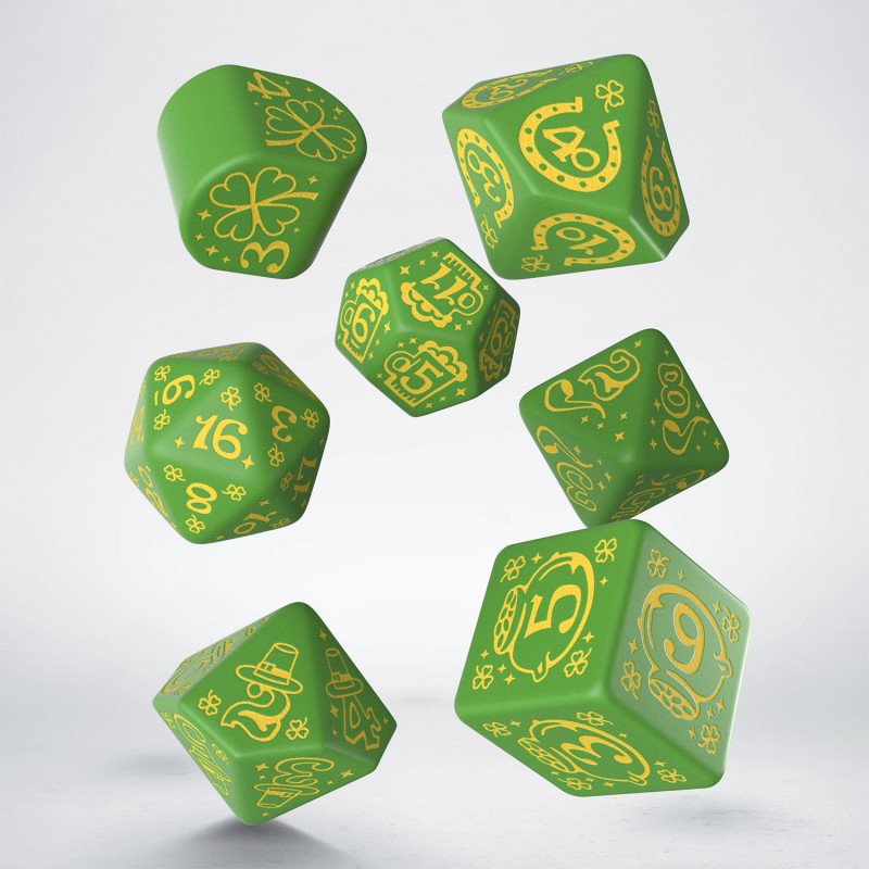 St. Patrick Modern Dice Set: The Lucky Charm - 7-pieces RPG Set