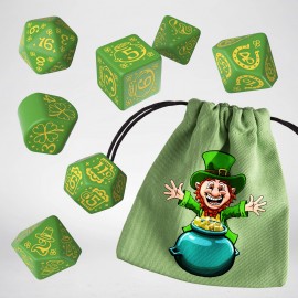 St. Patrick Bundle: Modern Dice Set + Dice Bag