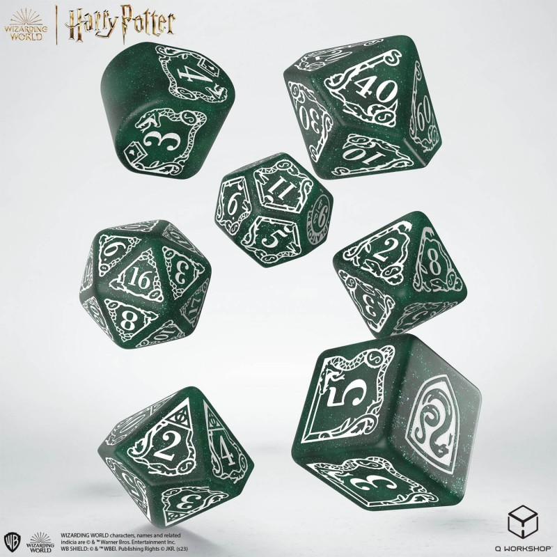 Harry Potter. Slytherin Modern Dice Set - Green - Q WORKSHOP