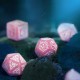 Kości RPG Elfickie Błyszczące Różowo Białe