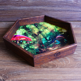 Enchanted Forest Wooden Dice Tray