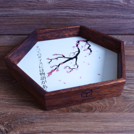 Kanji Wooden Dice Tray