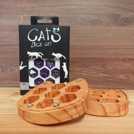 Larch Cat’s Dice Box + CATS Dice Set: Purrito