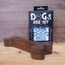 Walnut Dog's Dice Box + DOGS Dice Set: Max