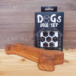 Doussie Dog's Dice Box + DOGS Dice Set: Luna