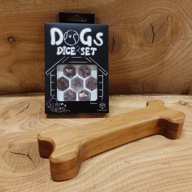 Doussie Dog's Dice Box + DOGS Dice Set: Bubbles
