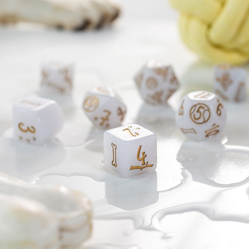 DOGS Dice Set: Charlie, 7 dice with canine motifs for tabletop RPG