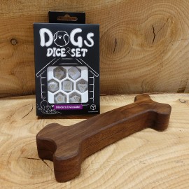 Walnut Dog's Dice Box + DOGS Dice Set: Charlie