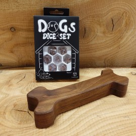 Walnut Dog's Dice Box + DOGS Dice Set: Bubbles