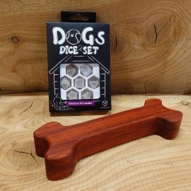 Padouk Dog's Dice Box + DOGS Dice Set: Charlie