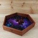 Space Wooden Dice Tray + Space Dice Set: Voyager