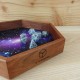 Space Wooden Dice Tray + Space Dice Set: Apollo