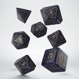 Runic Mixed-blue & gold Dice Set