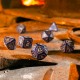 Runic Mixed-blue & gold Dice Set