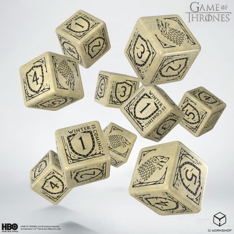 Game of Thrones. Stark 10xD6 Dice Set.