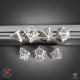 Tribal Dice Set: Pearl & Brown