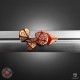 Tribal Dice Set: Shimmering red & Beige