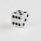 Full Pack of D6s: Pearl&Black