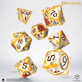 Władca Pierścieni. Zestaw Kości Full Art Dice™: Powiernicy Pierścienia - Whitefire Radiance