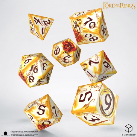 The Lord of the Rings: Ring-bearers – Full Art Dice Set - Whitefire Radiance