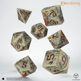 Władca Pierścieni. Zestaw Kości Full Art Dice™: Powiernicy Pierścienia - Gilded Sepia