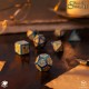 Kości RPG Zew Cthulhu 7. Edycja - Niebiesko-zielone i złote