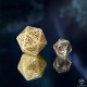 Elvish Shimmering beige & copper Jumbo Dice Set