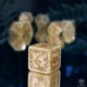 Elficki Zestaw Kości Jumbo: Lśniąco beżowo-miedziany