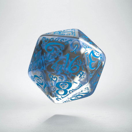 D20 ELVISH TRANSLUCENT & BLUE DIE | Q WORKSHOP | 20ELV11
